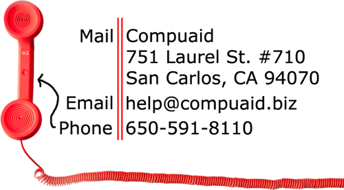 Contact, Compuaid, 751 Laurel Street, #710, San Carlos, CA, 94070, 650-591-8110, 