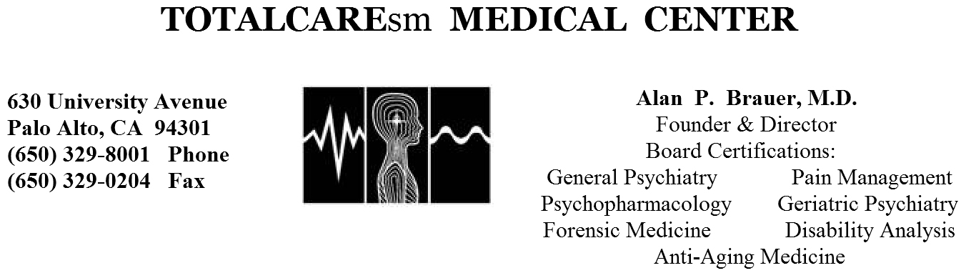 Letterhead for testimonial from Total Care Medical Center